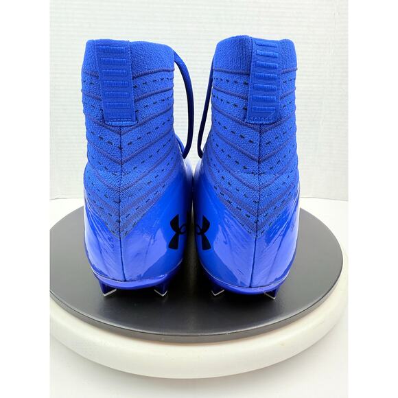 Under Armour UA Highlight 2 MC Knit Mens Sz 13 Blue Football Cleats 3027304-400 - Picture 6 of 9